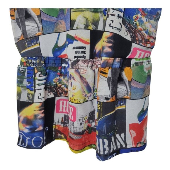 Bershka Mini Pop Art Dress Size M Vibrant Colorful Art To Wear Fashion Statement - Picture 3 of 11